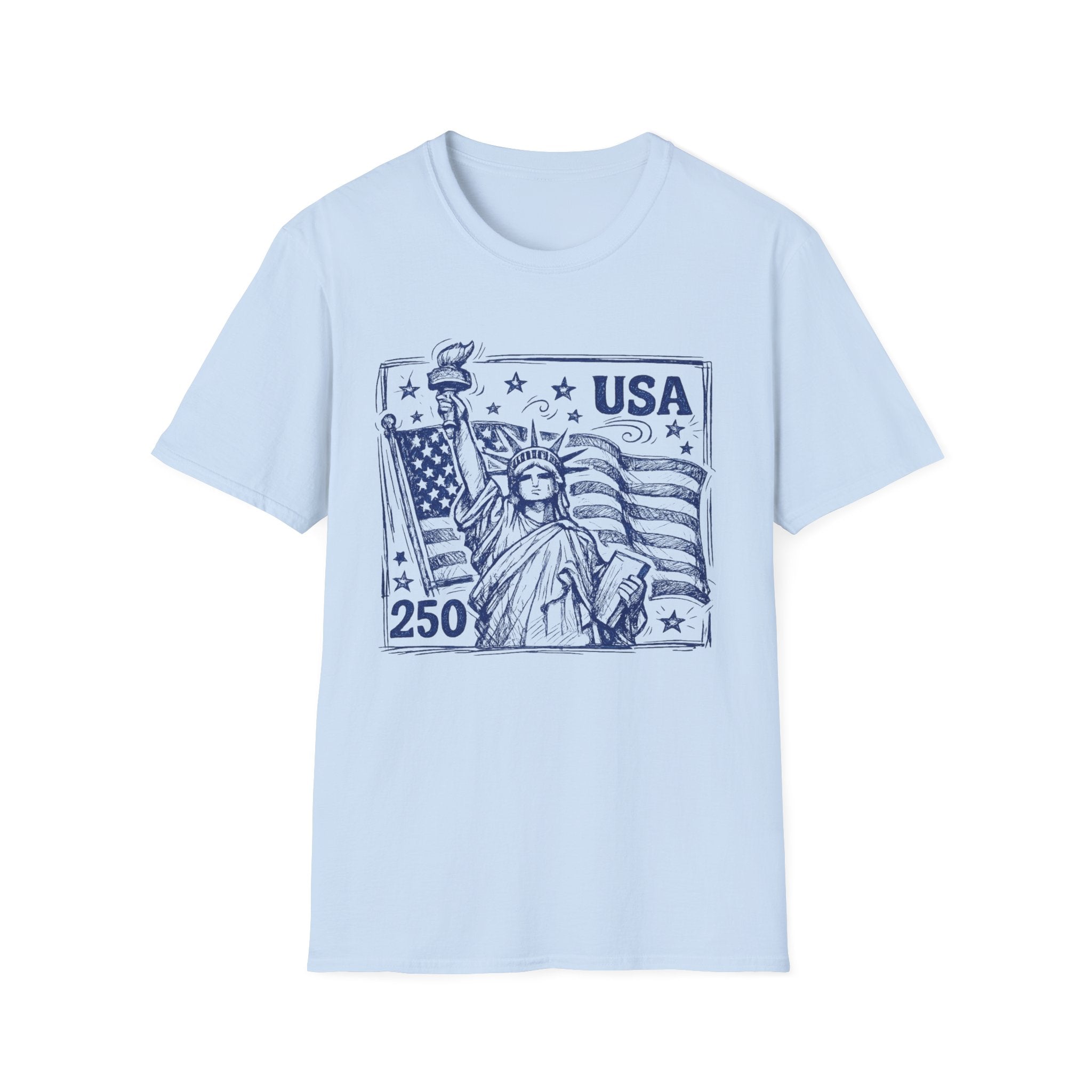 USA Statue of Liberty T-Shirt — Vintage Flag Patriotic Tee