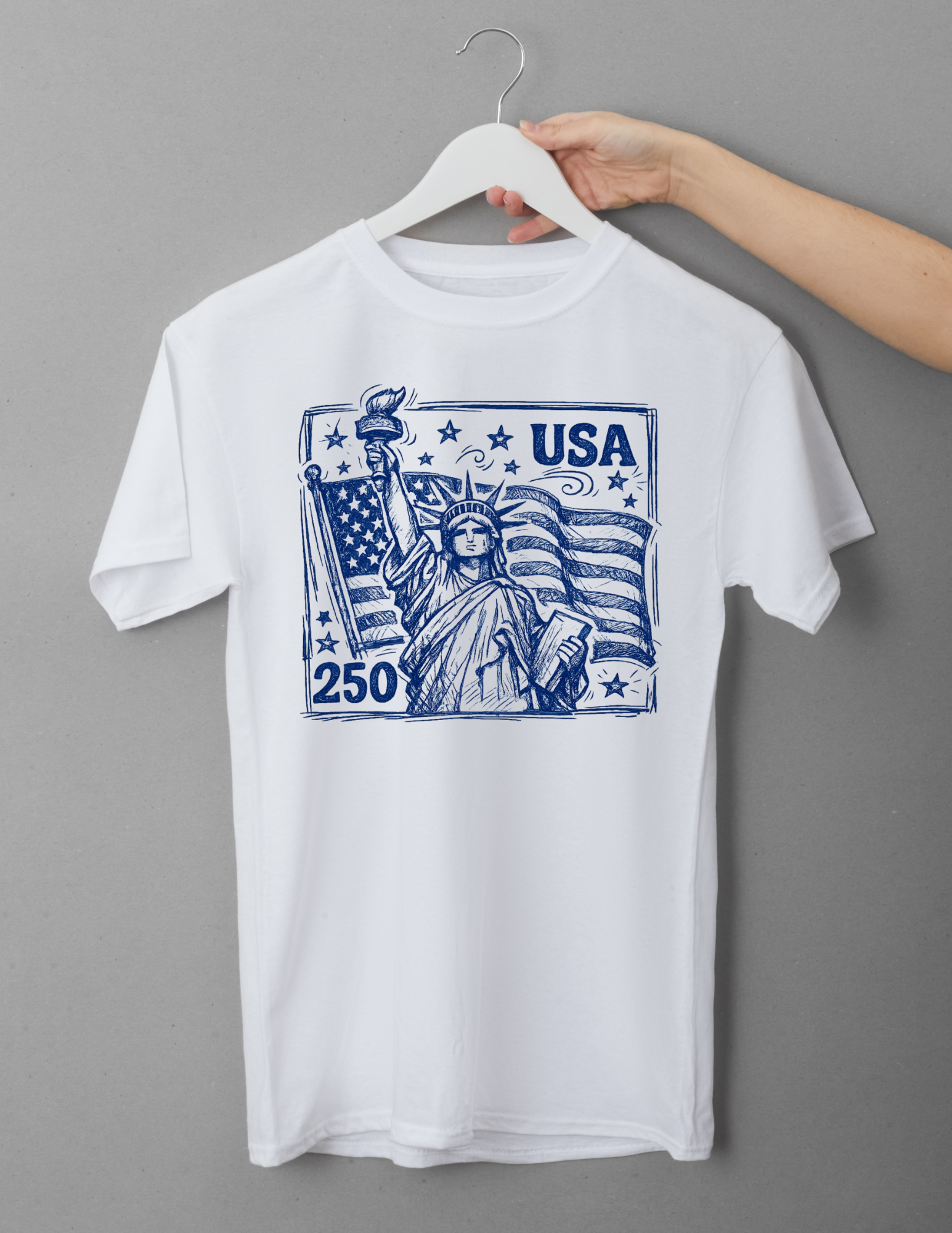 USA Statue of Liberty T-Shirt — Vintage Flag Patriotic Tee